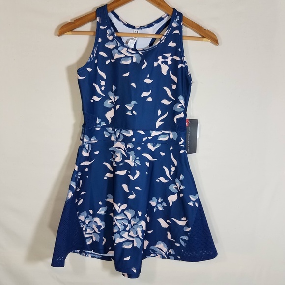 Under Armour Dresses & Skirts - Under Armour NEW Blue Floral Tennis Dress XS